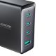 10. GaN-Ladegerät UK Joyroom JR-TCG05UK 140 W 3x USB-C USB-A + USB-C / USB-C-Kabel 240 W 1,2 m