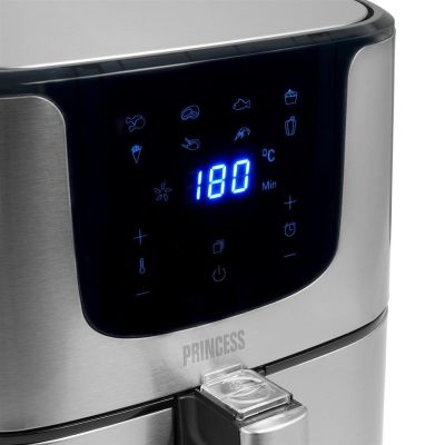 4. Princess 182060 Einzel-Heißluftfritteuse 5,5 l, freistehend, 1700 W, Silber