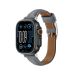 4. AmazingThing Class Band Lederarmband für Apple Watch 45 / 46 / 49 mm - Grau
