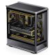 9. Jonsbo D401 PC- , Midi-Tower, ATX, gehärtetes Glas - schwarz