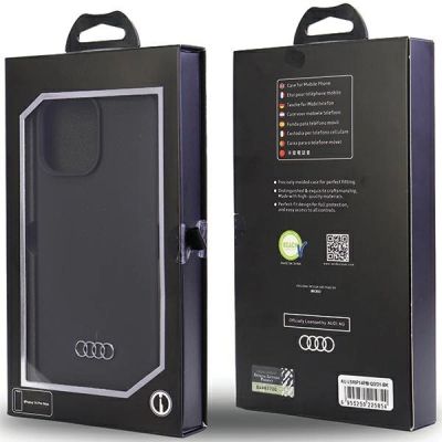 6. Audi Silikonhülle iPhone 14 Pro Max 6,7" schwarz/schwarz Hardcase AU-LSRIP14PM-Q3/D1-BK