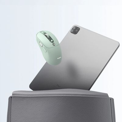 8. Baseus Editor Kabellose Computermaus mit 800-mAh-Akku und Akkuanzeige – Grün