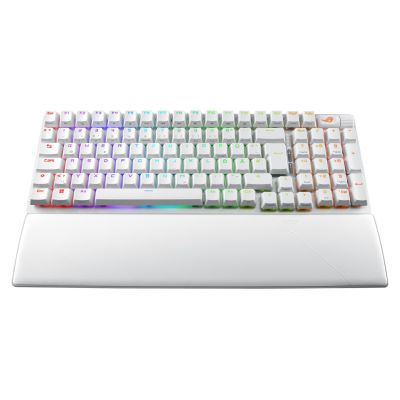 3. ASUS ROG Strix Scope II 96 Kabellose Gaming-Tastatur USB + RF + Bluetooth QWERTZ Deutsch Weiß