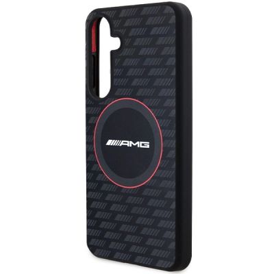 6. AMG Silikon Carbon Pattern MagSafe Hülle für Samsung Galaxy S24 - Schwarz