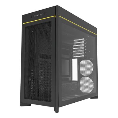3. Montech HS01 PC-Gehäuse, Midi-Tower, ATX, aRGB, gehärtetes Glas