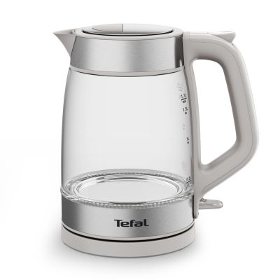 Tefal Wasserkocher KI605B30, 1,7 l, 2200 W, Grau, Silber, Transparent