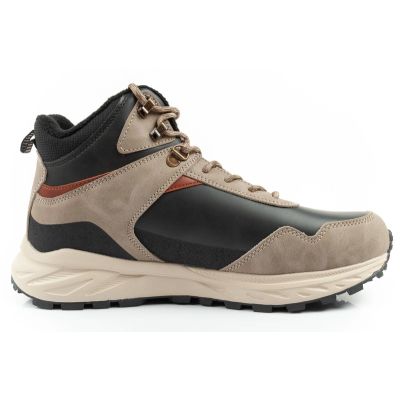 4. Lee Cooper Herren Winter-Wanderstiefel, isoliert, hochknöchelhoch, beige, schwarz