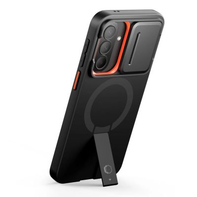 3. Tech-Protect Kevlar Aura MagSafe Hülle für Samsung Galaxy A57 – Schwarz und Orange