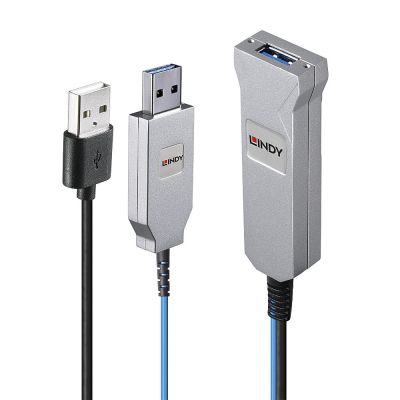 6. Lindy 43345 USB-Kabel USB 3.2 Gen 1 (3.1 Gen 1) 30 m USB A 2 x USB A Blau, Silber