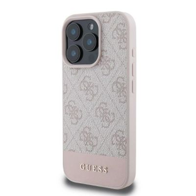3. Guess 4G Bottom Stripe Hülle für iPhone 16 Pro – Rosa