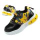 Leomil Kinder-Sportschuhe Pokémon-Sneaker, leicht, mit Klettverschluss und LED-Beleuchtung, schwarz-gelb