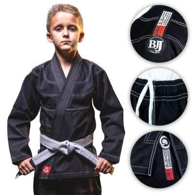 17. BJJ Kimono / GI für Kinder Schwarz + GRATIS Gürtel - X-SERIES M0
