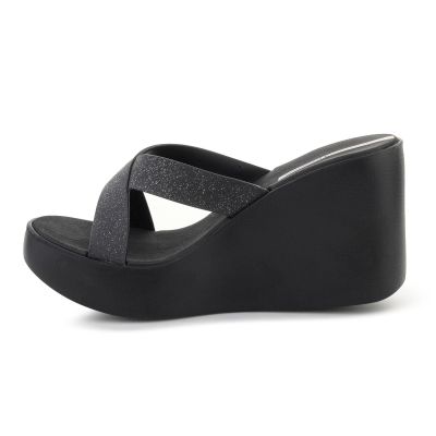 4. IPANEMA HIGH FASHION II SLIDE FEM SCHWARZ/GLITZER/BEIGE 83646-BQ589