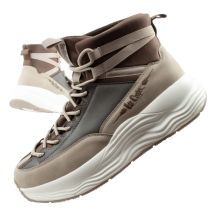 Lee Cooper Damen Sport-Sneaker, modisch, bequem, Overknee, beige