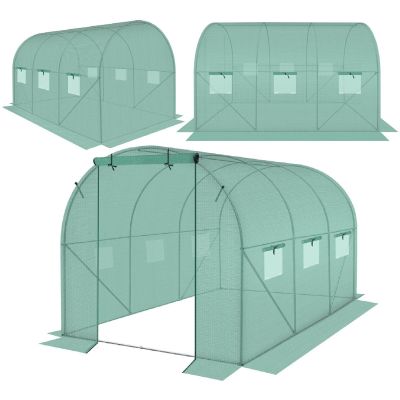 27. Gewächshaus-Gartentunnel 200 x 300 x 200 cm, PE-Grünstahlkonstruktion
