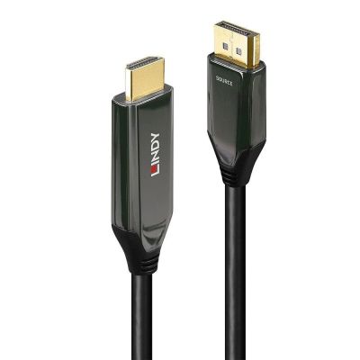 Lindy 40931 2m HDMI Typ A (Standard) DisplayPort Kabeladapter Schwarz