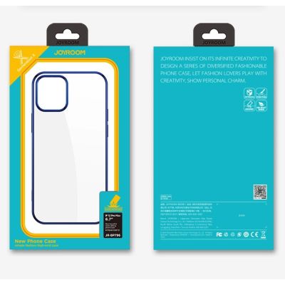 5. Joyroom New Beautiful Series Ultra Thin Clear Metallic Frame Case für iPhone 12 Pro Max Grün (JR-BP796)