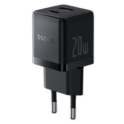 Baseus Palm 20W USB-C USB-A Wandladegerät - Schwarz