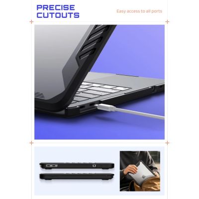 5. Supcase Unicorn Beetle Pro Hülle für MacBook Neo 13" 2026 - Transparent Schwarz