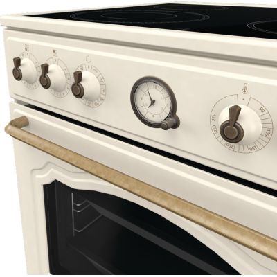 12. GORENJE GECS6B70CLI Retro-Elektroherd 60 cm | ExtraDampfgarfunktion | Heißluftfrittierfunktion | Gefrorenes Backen | Sahne