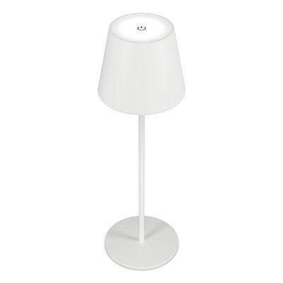 RealPower LED-Tischlampe dimmbar kalt/warm mit Akku,weiß