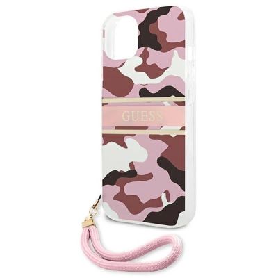 6. Guess GUHCP13MKCABPI iPhone 13 6.1" pink/pink Hardcase Camo Strap Collection