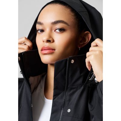 5. CASALL Leichter wattierter Regenparka Damen Schwarz