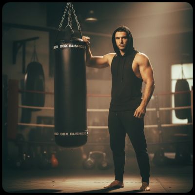 2. PREMIUM Boxsack – SBRX Schwarz – Leer – 130 cm | DBX Bushido