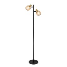 Stehlampenschirm 2xE14 Schwarz/Gold
