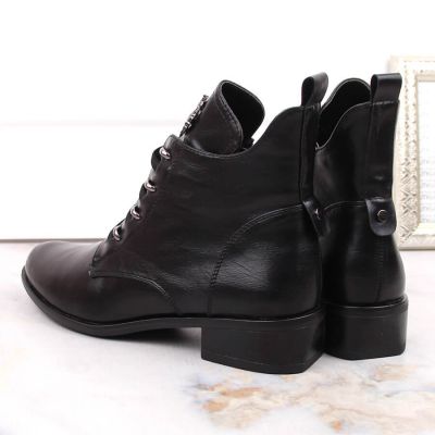 7. Jezzi W JEZ412A isolierte flache Stiefeletten, schwarz