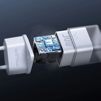 8. Baseus GaN5S 30W EU USB-C Wandladegerät – Weiß