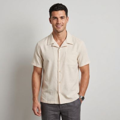 2. Strandhemd BOSS Vida_Shirt AVORIO (50540154-131)