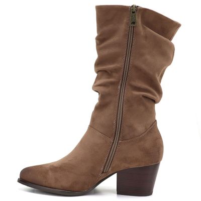 3. Beige Velourslederstiefel Vinceza 58597