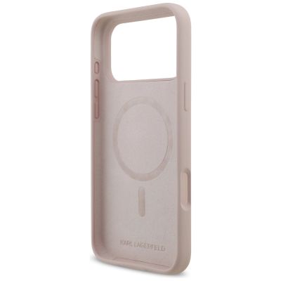 7. Karl Lagerfeld Silikon Karl&Choupette Ring MagSafe Case für iPhone 17 Pro Max - Pink