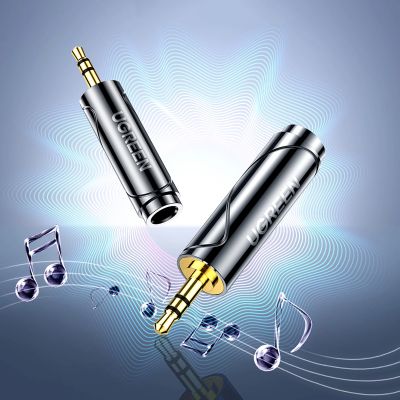 4. Ugreen Adapter 3,5-mm-Audioadapter (männlich) auf 6,35-mm-Miniklinke (weiblich) grau (AV168)