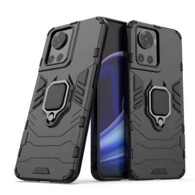 Ring Armor gepanzerte Hybrid-Hülle + magnetischer Halter für OnePlus Ace schwarz