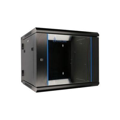 3. Extralink - 19" 12U 600x600 AZH Schwarzer Wandschrank