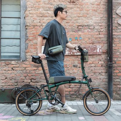 5. Rockbros DB005 Oberrohr-Fahrradtasche 0,9 l – Schwarz und Grün