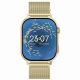 4. Smartwatch Gravity GT15-7 mit pinkfarbenem Silikonarmband und goldenem Armband
