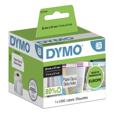 DYMO Etikettenset 32x57mm weiß 1000 Stück S0722540