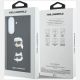 8. Karl Lagerfeld Hülle mit Karl & Choupette Köpfen Pins & Logo für Samsung Galaxy A37 5G - Schwarz