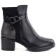 2. Gefütterte Damen-Ankle-Boots mit Blockabsatz, schwarz, Potocki SZ12873