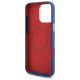 7. Mercedes Silikonhülle mit rotem Streifen und MagSafe-Funktion für iPhone 16 Pro Max – Marineblau