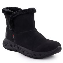 Rieker M6554-00 Wasserdichte Damen-Schneestiefel mit Fellbesatz, Schwarz