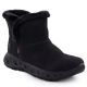 Rieker M6554-00 Wasserdichte Damen-Schneestiefel mit Fellbesatz, Schwarz