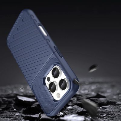 4. Thunder Case Silikonhülle für iPhone 16 Pro – blau