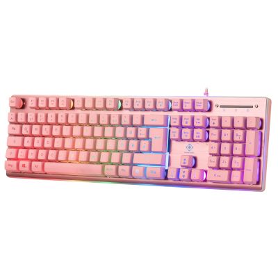 8. Deltaco Gaming GAM-021-RGB-P-DE USB-Tastatur QWERTZ Deutsch Pink