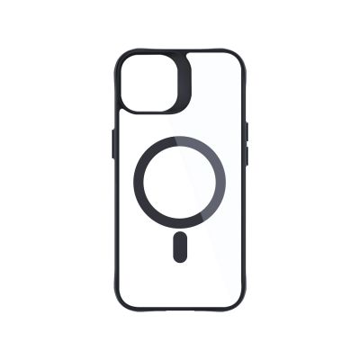 9. 3mk Satin Armor MagCase Hülle mit MagSafe für iPhone 13/14 – transparent mit schwarzem Rahmen