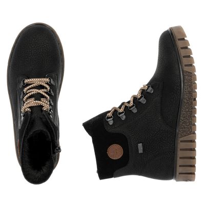 14. Wasserdichte schwarze Damen-Trekkingstiefeletten Rieker Y3433-00