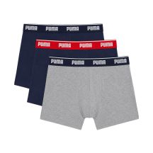 Puma Herren-Boxershorts, 3er-Pack, Marineblau, Grau, 947130 05